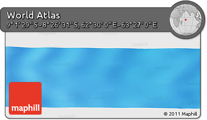 Physical Panoramic Map of the Area around 8° 44' 0" S, 62° 58' 30" E