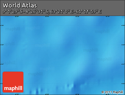 Physical Map of the Area around 8° 44' 0" S, 63° 49' 30" E