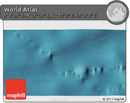 Satellite 3D Map of the Area around 8° 44' 0" S, 64° 40' 30" E