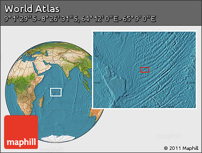 Satellite Location Map of the Area around 8° 44' 0" S, 64° 40' 30" E