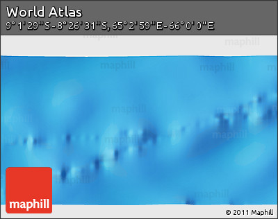 Shaded Relief 3D Map of the Area around 8° 44' 0" S, 65° 31' 30" E