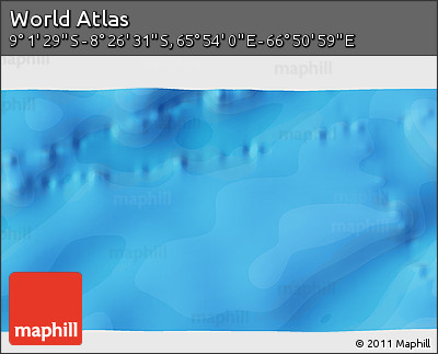 Political 3D Map of the Area around 8° 44' 0" S, 66° 22' 30" E