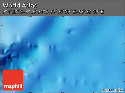 Physical Map of the Area around 8° 44' 0" S, 68° 4' 29" E