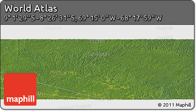 Satellite Panoramic Map of the Area around 8° 44' 0" S, 68° 46' 30" W