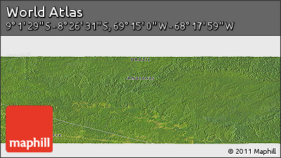 Satellite Panoramic Map of the Area around 8° 44' 0" S, 68° 46' 30" W