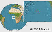 Satellite Location Map of the area around 8° 44' 0" S, 6° 1' 30" E