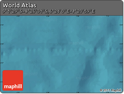 Satellite Map of the Area around 8° 44' 0" S, 6° 52' 30" E