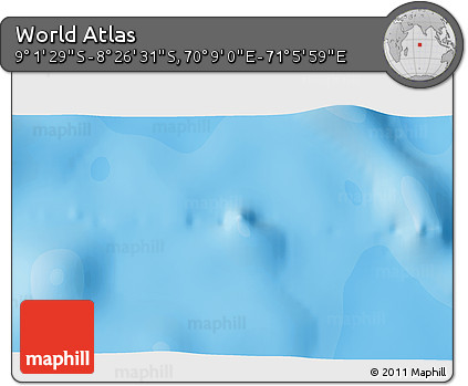 Political 3D Map of the Area around 8° 44' 0" S, 70° 37' 30" E