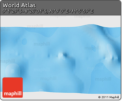 Political 3D Map of the Area around 8° 44' 0" S, 70° 37' 30" E
