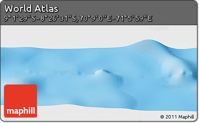 Physical Panoramic Map of the Area around 8° 44' 0" S, 70° 37' 30" E