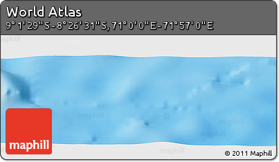 Shaded Relief Panoramic Map of the Area around 8° 44' 0" S, 71° 28' 29" E