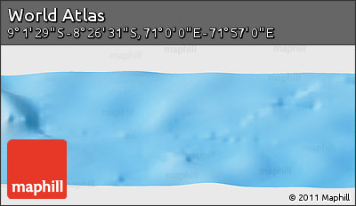 Shaded Relief Panoramic Map of the Area around 8° 44' 0" S, 71° 28' 29" E
