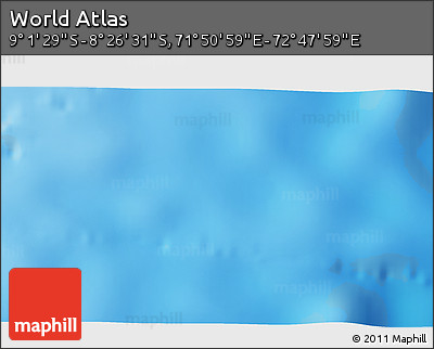 Shaded Relief 3D Map of the Area around 8° 44' 0" S, 72° 19' 29" E