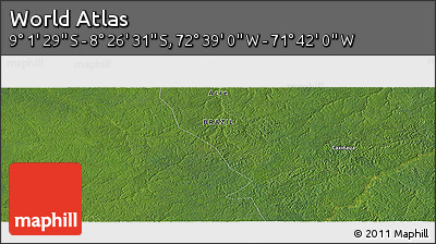 Satellite Panoramic Map of the Area around 8° 44' 0" S, 72° 10' 30" W