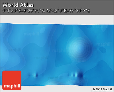 Political 3D Map of the Area around 8° 44' 0" S, 73° 10' 30" E