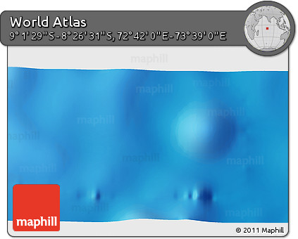 Shaded Relief 3D Map of the Area around 8° 44' 0" S, 73° 10' 30" E
