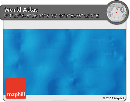 Shaded Relief 3D Map of the Area around 8° 44' 0" S, 75° 43' 29" E