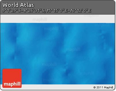 Shaded Relief 3D Map of the Area around 8° 44' 0" S, 75° 43' 29" E