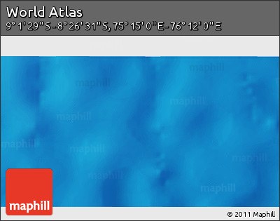 Shaded Relief 3D Map of the Area around 8° 44' 0" S, 75° 43' 29" E