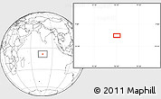 Blank Location Map of the area around 8° 44' 0" S, 76° 34' 29" E