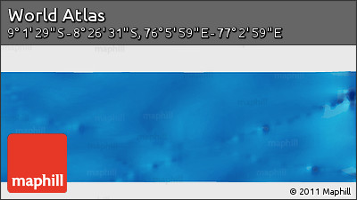 Shaded Relief Panoramic Map of the Area around 8° 44' 0" S, 76° 34' 29" E