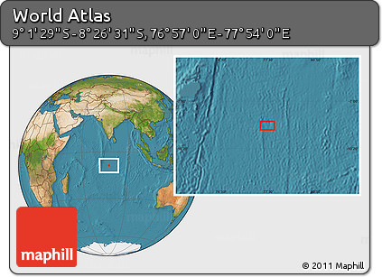 Satellite Location Map of the Area around 8° 44' 0" S, 77° 25' 30" E