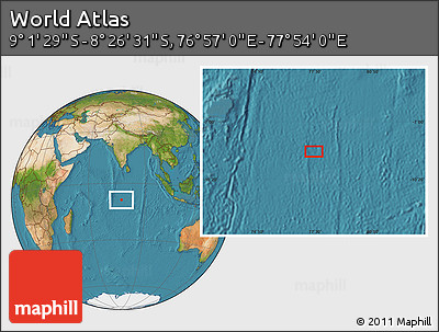 Satellite Location Map of the Area around 8° 44' 0" S, 77° 25' 30" E