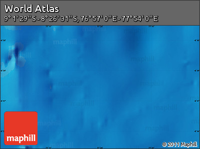 Physical Map of the Area around 8° 44' 0" S, 77° 25' 30" E