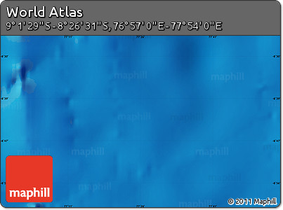 Physical Map of the Area around 8° 44' 0" S, 77° 25' 30" E