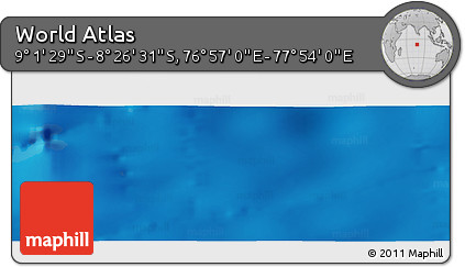 Shaded Relief Panoramic Map of the Area around 8° 44' 0" S, 77° 25' 30" E