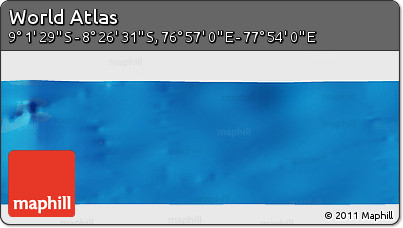 Shaded Relief Panoramic Map of the Area around 8° 44' 0" S, 77° 25' 30" E