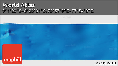 Shaded Relief Panoramic Map of the Area around 8° 44' 0" S, 77° 25' 30" E