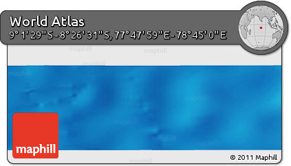 Physical Panoramic Map of the Area around 8° 44' 0" S, 78° 16' 30" E