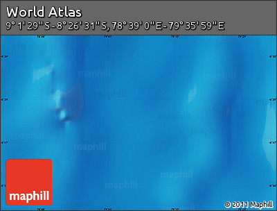 Physical Map of the Area around 8° 44' 0" S, 79° 7' 30" E