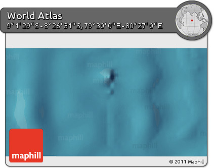 Satellite 3D Map of the Area around 8° 44' 0" S, 79° 58' 29" E