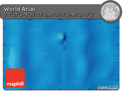 Physical Map of the Area around 8° 44' 0" S, 79° 58' 29" E