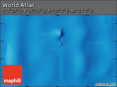 Physical Map of the Area around 8° 44' 0" S, 79° 58' 29" E