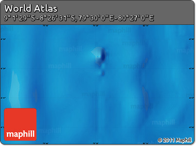 Physical Map of the Area around 8° 44' 0" S, 79° 58' 29" E