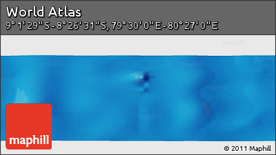 Physical Panoramic Map of the Area around 8° 44' 0" S, 79° 58' 29" E