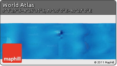 Physical Panoramic Map of the Area around 8° 44' 0" S, 79° 58' 29" E