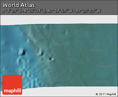 Satellite 3D Map of the Area around 8° 44' 0" S, 79° 49' 29" W