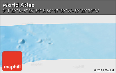 Physical Panoramic Map of the Area around 8° 44' 0" S, 79° 49' 29" W