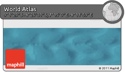 Satellite Panoramic Map of the Area around 8° 44' 0" S, 7° 43' 29" E