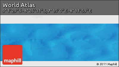 Shaded Relief Panoramic Map of the Area around 8° 44' 0" S, 7° 43' 29" E
