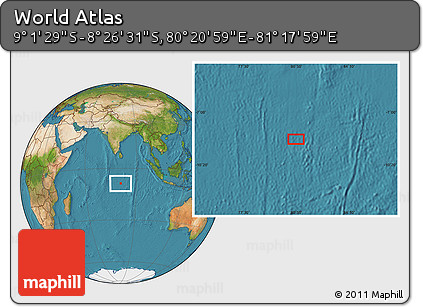 Satellite Location Map of the Area around 8° 44' 0" S, 80° 49' 29" E