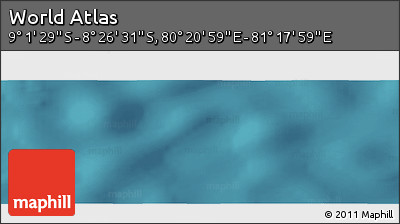 Satellite Panoramic Map of the Area around 8° 44' 0" S, 80° 49' 29" E