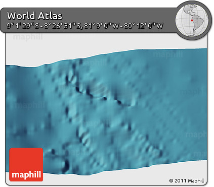 Satellite 3D Map of the Area around 8° 44' 0" S, 80° 40' 30" W