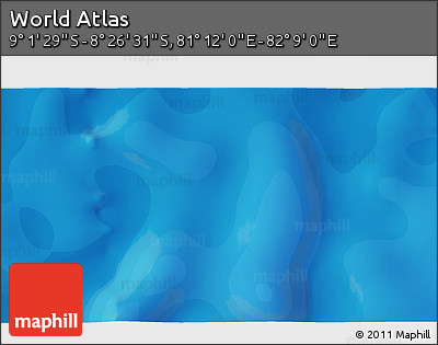Political 3D Map of the Area around 8° 44' 0" S, 81° 40' 30" E