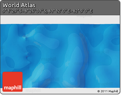 Political 3D Map of the Area around 8° 44' 0" S, 81° 40' 30" E