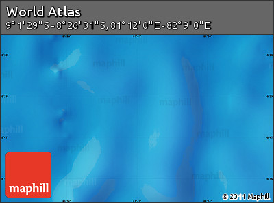 Physical Map of the Area around 8° 44' 0" S, 81° 40' 30" E